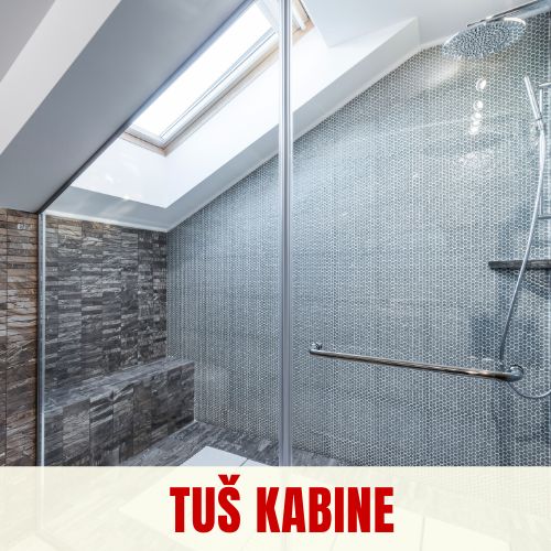 Izrada i montaža tuš kabina 
(klizne, sa šarkama, bez okvira) po vašoj mjeri i želji.